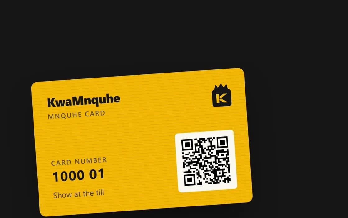 The Mnquhe Card with its QR code.